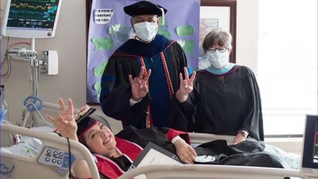 UH brings graduation to student in hospital